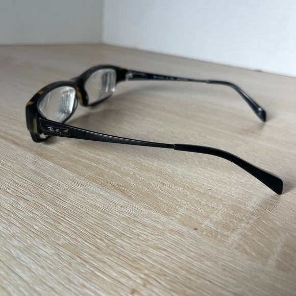 Ray-Ban RB5136 2290 Eyeglasses Tortoise Shell Black Frames Titanium 53-16-130 - Picture 7 of 8